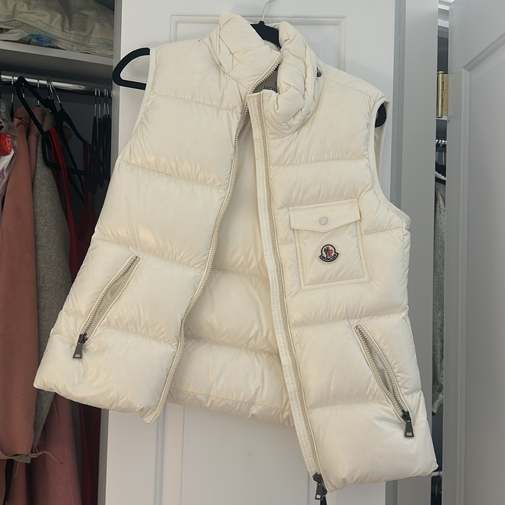 Moncler Balabio Down Puffer Vest with Removable Genuine Fox Fur Trim Hood - Picture 6 of 10